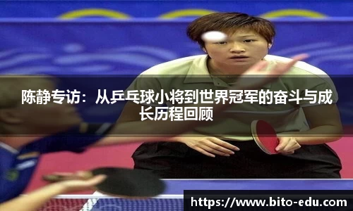 陈静专访：从乒乓球小将到世界冠军的奋斗与成长历程回顾
